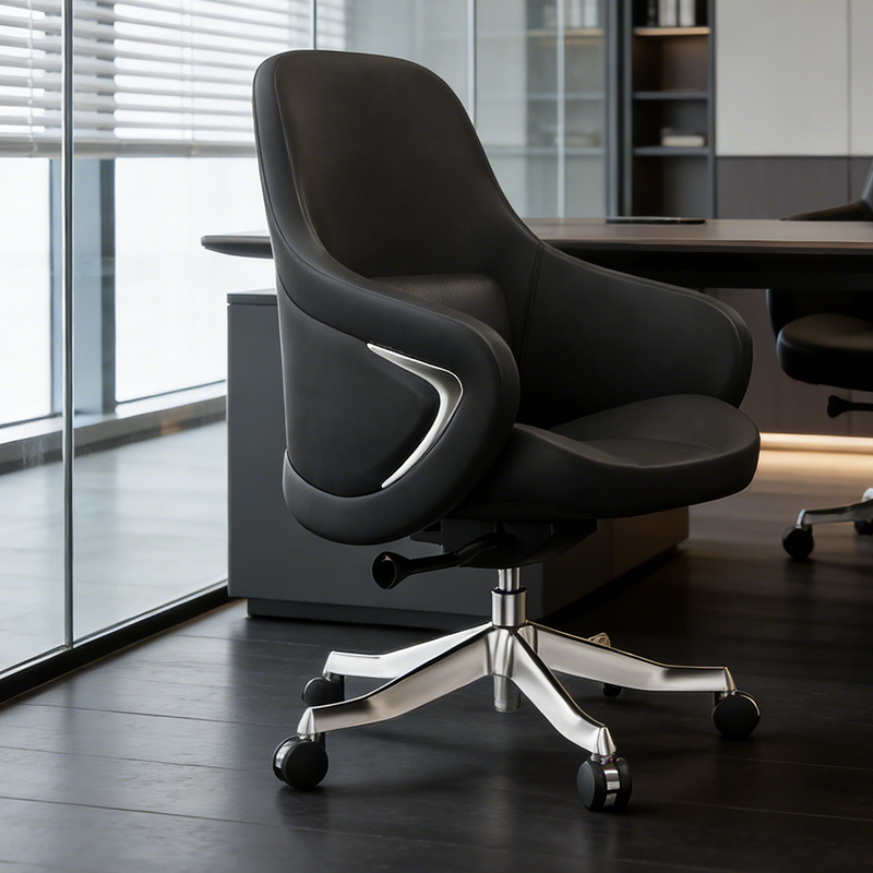 High-End Ergonomic Desk Chair: High-Back Executive Chair - Adjustable Swivel Office Chair For Home Office