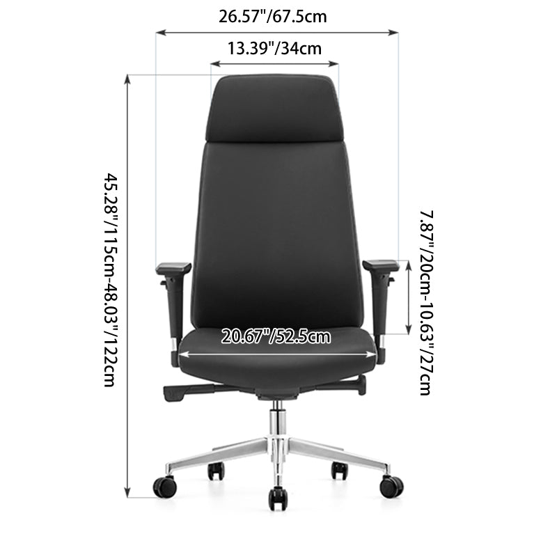 Modern Minimalist High-Back Executive Chair: Ergonomic Office Chair - Height-Adjustable Multifunctional Desk Chair For Home Office