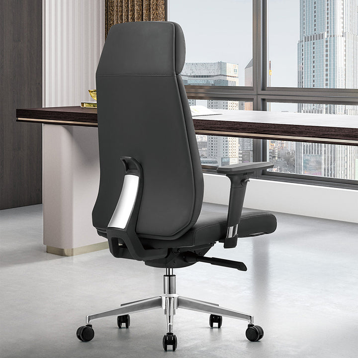 Modern Minimalist High-Back Executive Chair: Ergonomic Office Chair - Height-Adjustable Multifunctional Desk Chair For Home Office