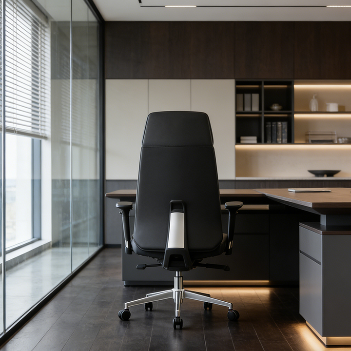 Modern Minimalist High-Back Executive Chair: Ergonomic Office Chair - Height-Adjustable Multifunctional Desk Chair For Home Office