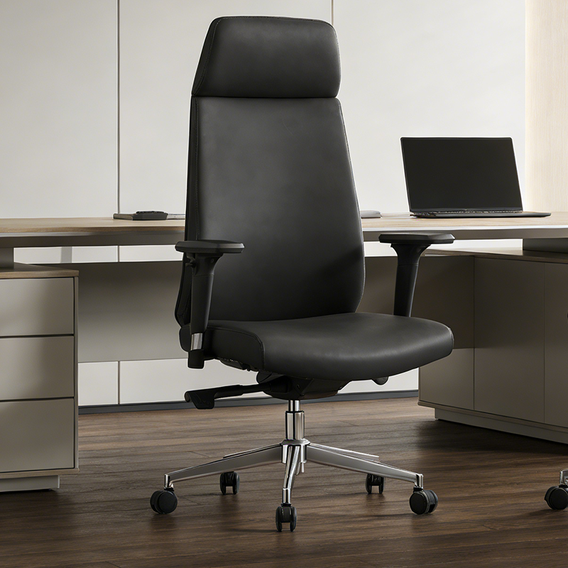 Modern Minimalist High-Back Executive Chair: Ergonomic Office Chair - Height-Adjustable Multifunctional Desk Chair For Home Office