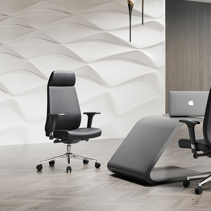 Modern Minimalist High-Back Executive Chair: Ergonomic Office Chair - Height-Adjustable Multifunctional Desk Chair For Home Office