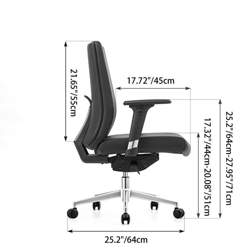 Modern Minimalist Office Chair: Mid-Back Design Work Chair - Ergonomic Comfort Desk Chair For Home Office