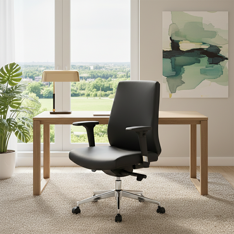 Modern Minimalist Office Chair: Mid-Back Design Work Chair - Ergonomic Comfort Desk Chair For Home Office