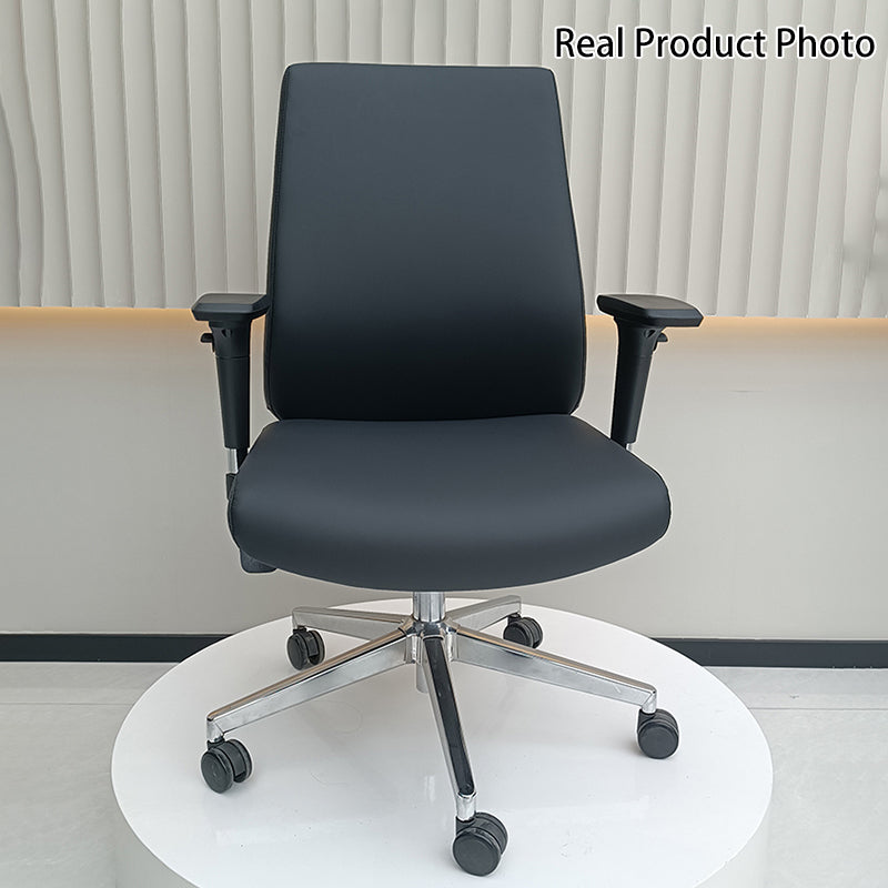 Modern Minimalist Office Chair: Mid-Back Design Work Chair - Ergonomic Comfort Desk Chair For Home Office