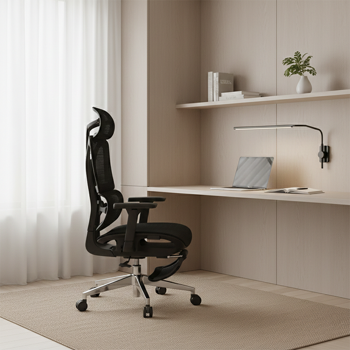 Modern Minimalist Ergonomic Chair: High-Back Mesh Office Chair - Height-Adjustable Swivel Headrest Desk Chair For Home Office