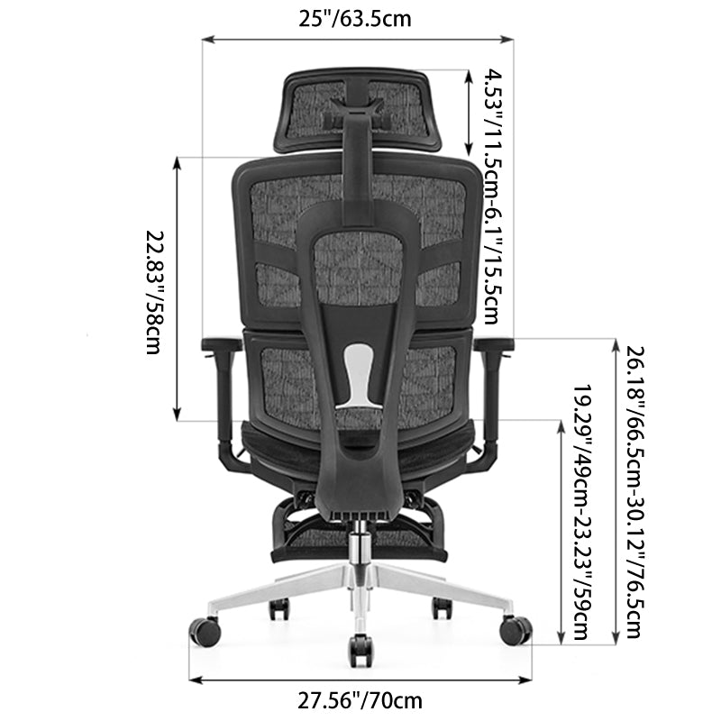 Modern Minimalist High-Back Desk Chair: Ergonomic Mesh Chair - 3D Armrest Height-Adjustable Gaming Office Chair For Home Office