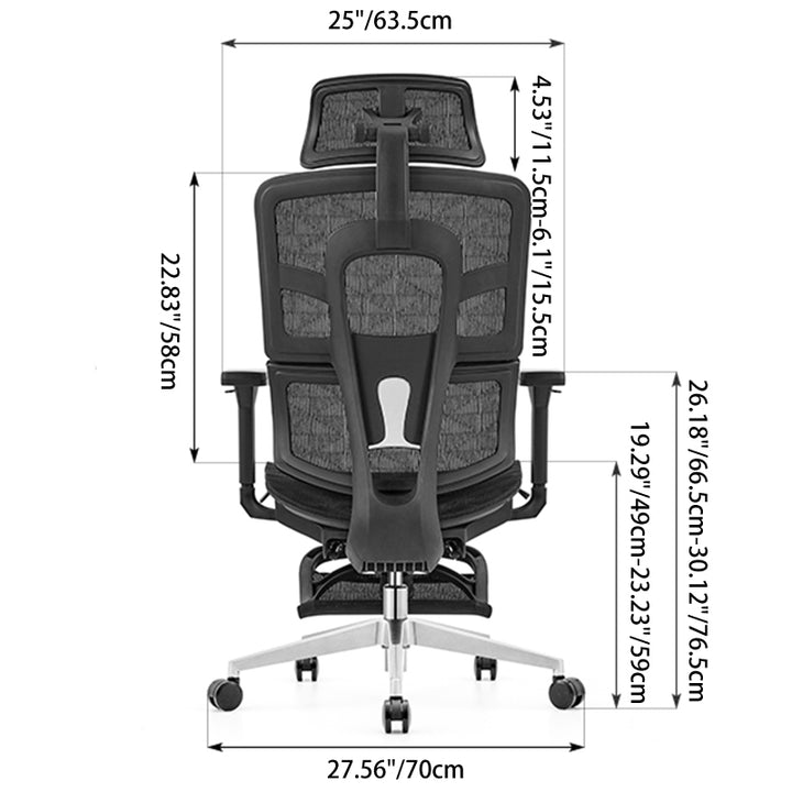 Modern Minimalist High-Back Desk Chair: Ergonomic Mesh Chair - 3D Armrest Height-Adjustable Gaming Office Chair For Home Office