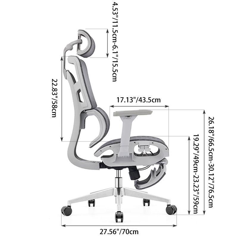 Modern Minimalist High-Back Executive Office Chair: Ergonomic Mesh Chair - Height-Adjustable Desk Chair For Home Office