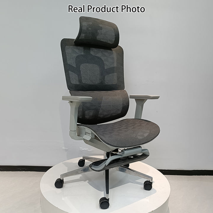 Modern Minimalist High-Back Executive Office Chair: Ergonomic Mesh Chair - Height-Adjustable Desk Chair For Home Office