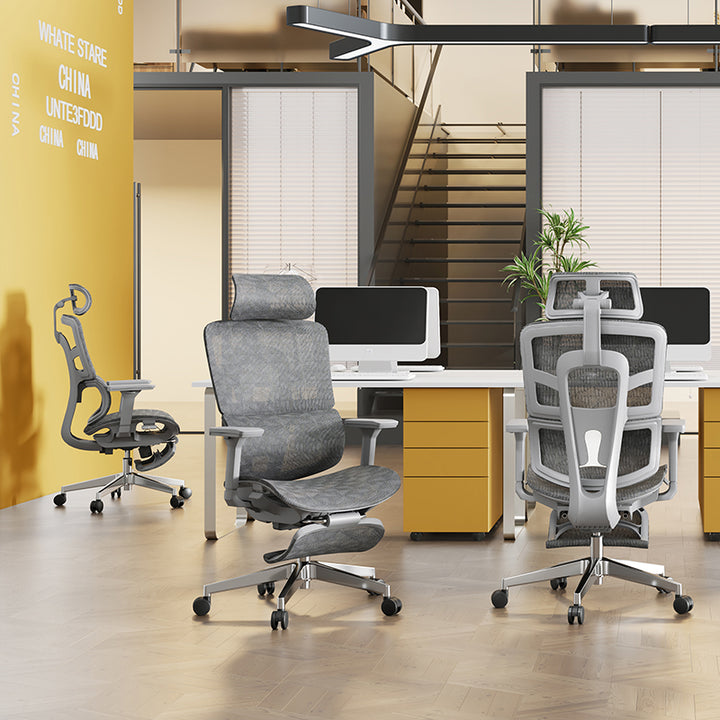 Modern Minimalist High-Back Executive Office Chair: Ergonomic Mesh Chair - Height-Adjustable Desk Chair For Home Office