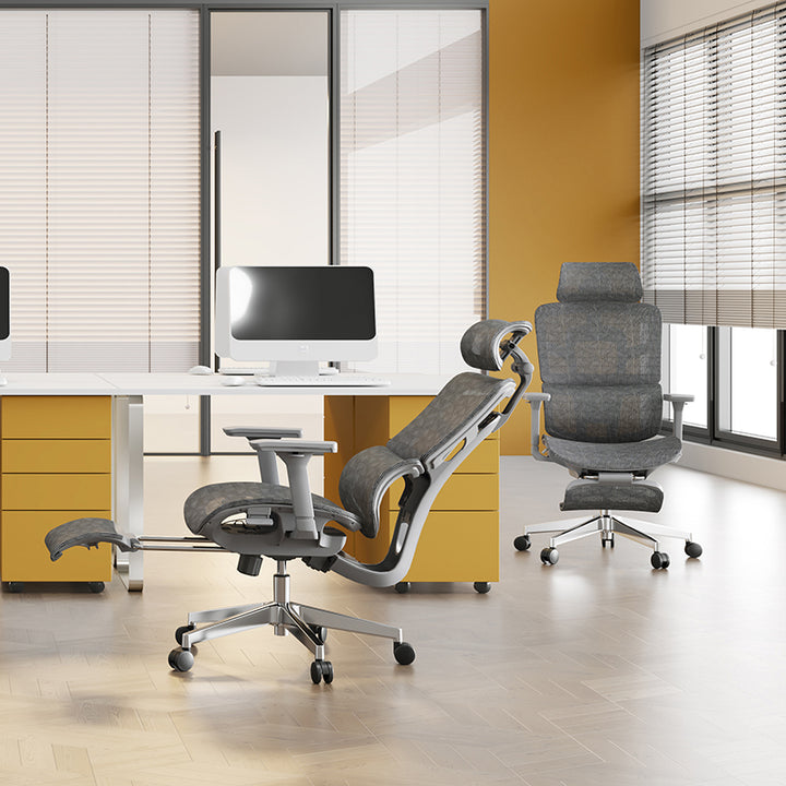 Modern Minimalist High-Back Executive Office Chair: Ergonomic Mesh Chair - Height-Adjustable Desk Chair For Home Office