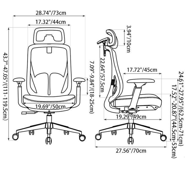 Modern Minimalist Ergonomic Desk Chair: 4D Headrest & Breathable Mesh Fabric - High-Back Gaming Chair For Home Office
