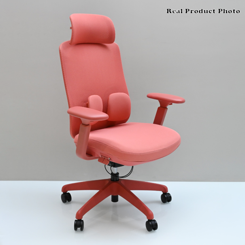 Modern Minimalist High-Back Desk Chair: 4D Headrest &amp; Dynamic Lumbar Support - Ergonomic Gaming Chair For Home Office