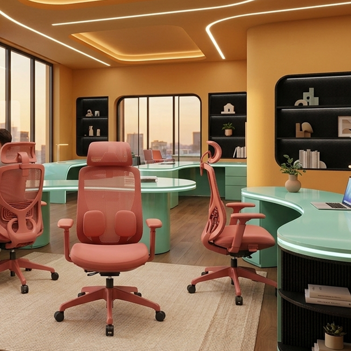 Modern Minimalist High-Back Desk Chair: 4D Headrest & Dynamic Lumbar Support - Ergonomic Gaming Chair For Home Office