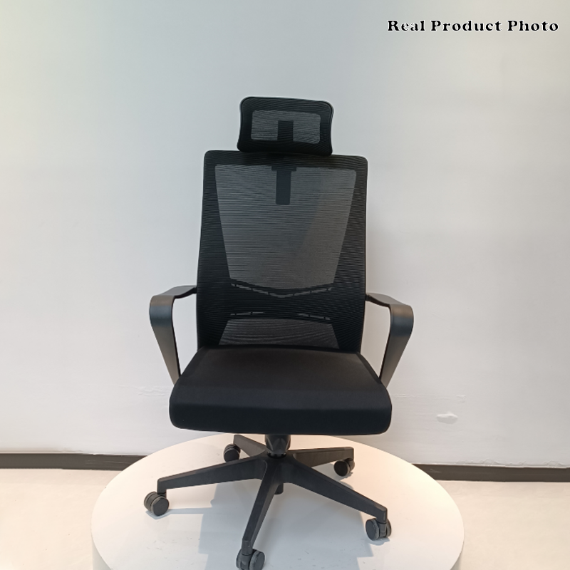 Modern Minimalist Mesh High-Back Desk Chair: Height-Adjustable Headrest With Coat Hanger - Ergonomic Gaming Chair For Home Office