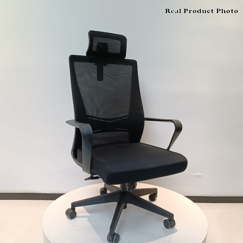 Modern Minimalist Mesh High-Back Desk Chair: Height-Adjustable Headrest With Coat Hanger - Ergonomic Gaming Chair For Home Office