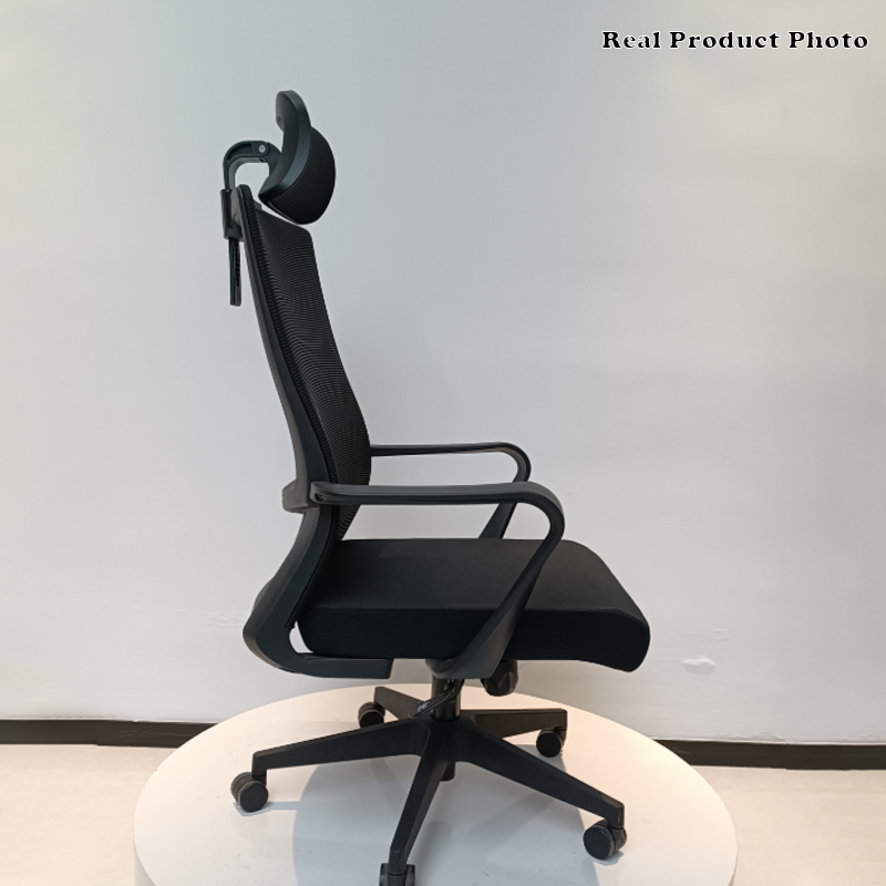 Modern Minimalist Mesh High-Back Desk Chair: Height-Adjustable Headrest With Coat Hanger - Ergonomic Gaming Chair For Home Office