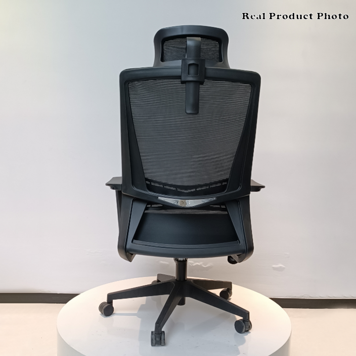 Modern Minimalist Mesh High-Back Desk Chair: Height-Adjustable Headrest With Coat Hanger - Ergonomic Gaming Chair For Home Office