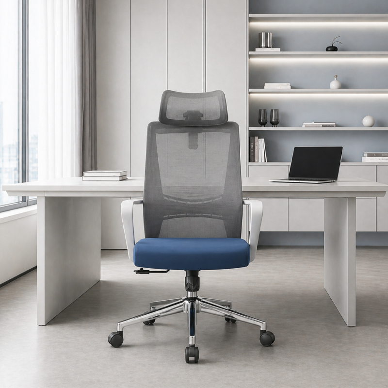 Modern Minimalist Ergonomic Office Chair: Height-Adjustable High-Back Desk Chair For Home Office