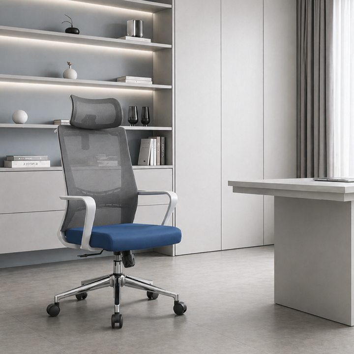 Modern Minimalist Ergonomic Office Chair: Height-Adjustable High-Back Desk Chair For Home Office
