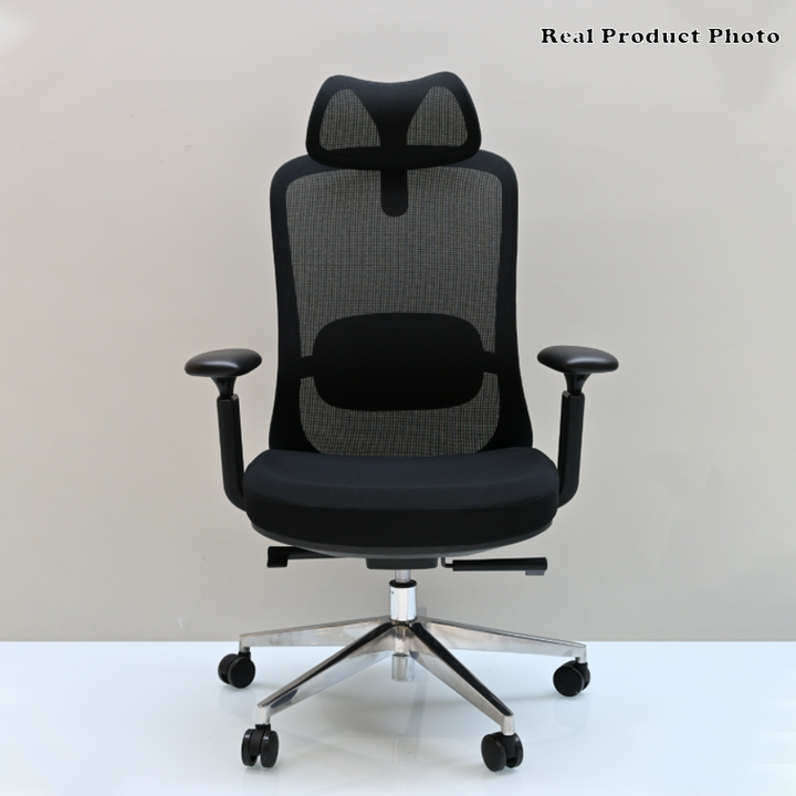 Modern Minimalist Executive High-Back Office Chair: 4D Adjustable Armrests &amp; Headrest - Ergonomic Desk Chair For Home Office