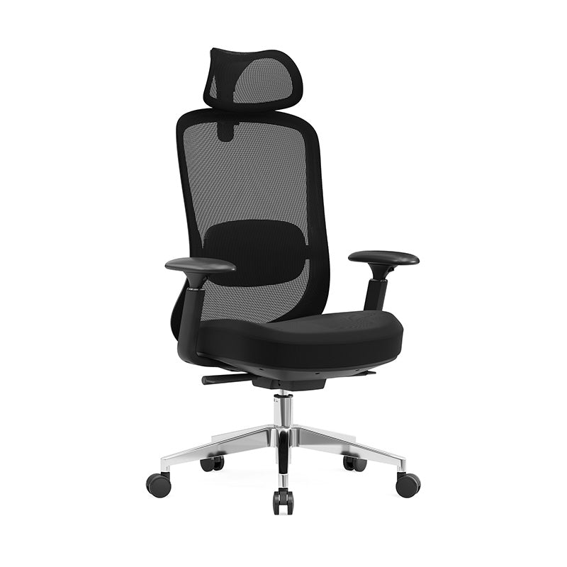 Modern Minimalist Executive High-Back Office Chair: 4D Adjustable Armrests &amp; Headrest - Ergonomic Desk Chair For Home Office