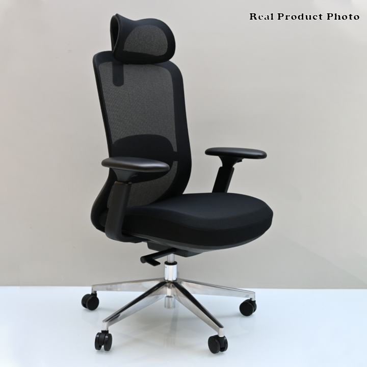 Modern Minimalist Executive High-Back Office Chair: 4D Adjustable Armrests &amp; Headrest - Ergonomic Desk Chair For Home Office