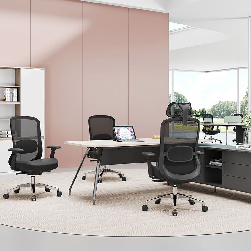 Modern Minimalist Executive High-Back Office Chair: 4D Adjustable Armrests &amp; Headrest - Ergonomic Desk Chair For Home Office