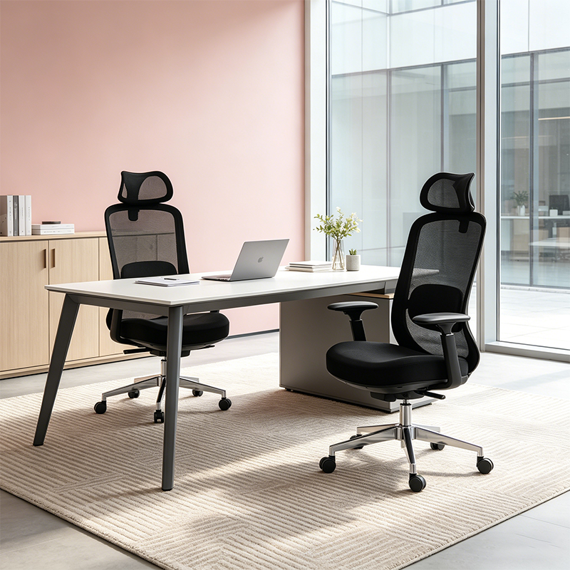 Modern Minimalist Executive High-Back Office Chair: 4D Adjustable Armrests &amp; Headrest - Ergonomic Desk Chair For Home Office