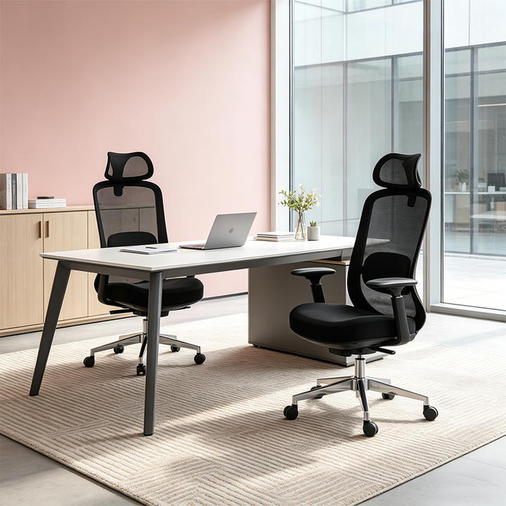 Modern Minimalist Executive High-Back Office Chair: 4D Adjustable Armrests & Headrest - Ergonomic Desk Chair For Home Office