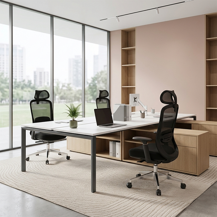 Modern Minimalist Executive High-Back Office Chair: 4D Adjustable Armrests &amp; Headrest - Ergonomic Desk Chair For Home Office