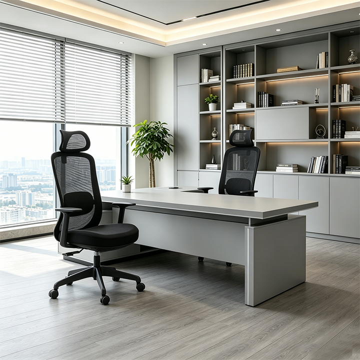 Modern Minimalist Ergonomic High-Back Office Chair: Height-Adjustable - Breathable Mesh Fabric Desk Chair For Home Office