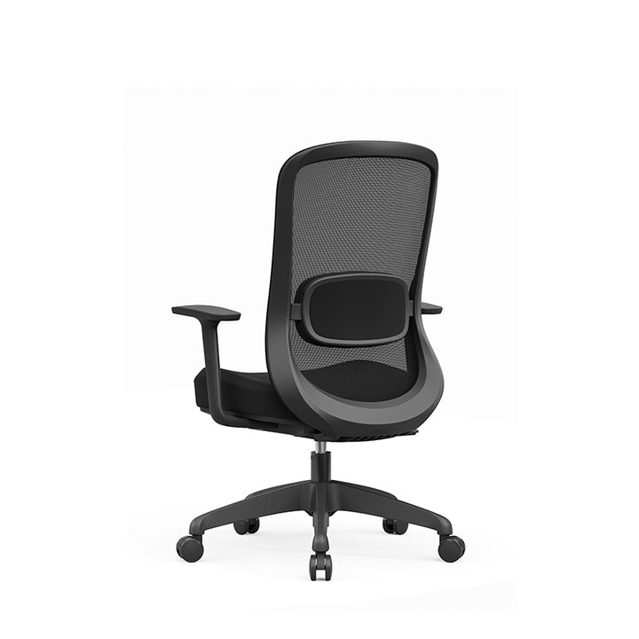 Modern Minimalist Mid-Back Desk Chair: Lumbar Support Design - Ergonomic Office Chair For Home Office