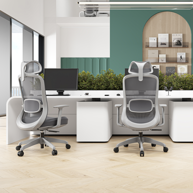 Modern Minimalist Desk Chair: High-Back Breathable Mesh Chair - Ergonomic Lumbar Support Office Chair For Home Office