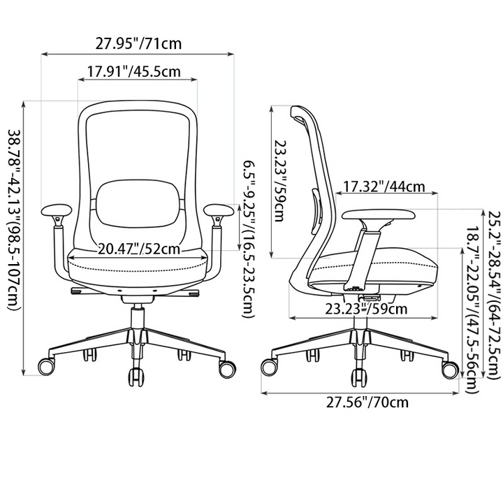 Modern Minimalist Ergonomic Office Chair: Breathable Mesh Height-Adjustable High-Back Desk Chair For Home Office