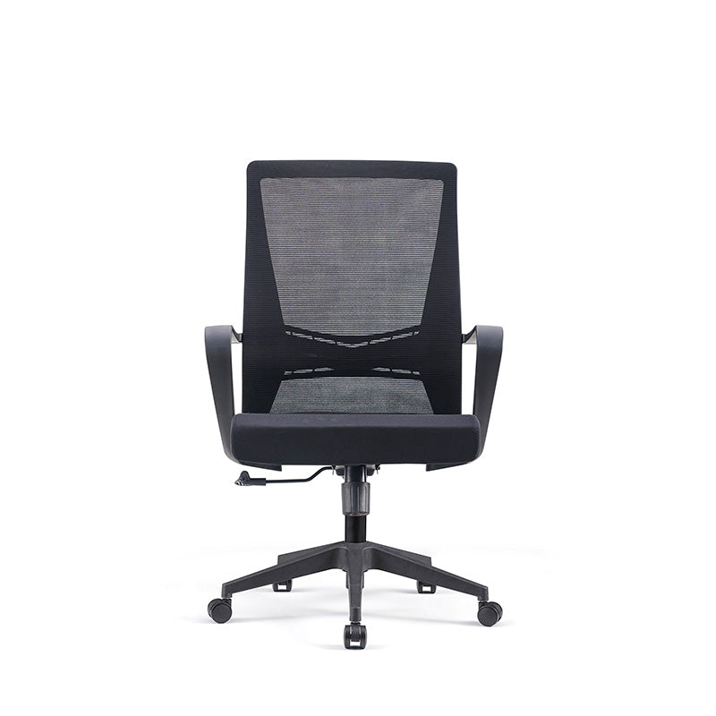 Modern Minimalist Mid-Back Office Chair: Ergonomic Height-Adjustable Desk Chair For Home Office