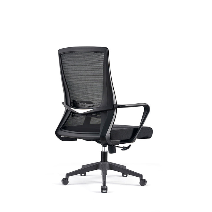 Modern Minimalist Mid-Back Office Chair: Ergonomic Height-Adjustable Desk Chair For Home Office