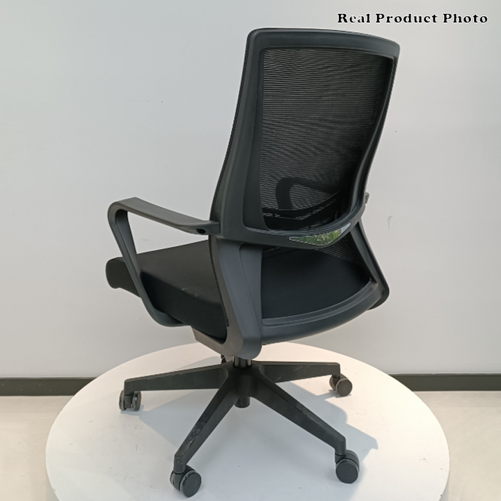 Modern Minimalist Mid-Back Office Chair: Ergonomic Height-Adjustable Desk Chair For Home Office