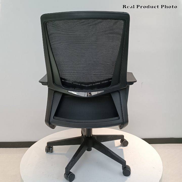 Modern Minimalist Mid-Back Office Chair: Ergonomic Height-Adjustable Desk Chair For Home Office