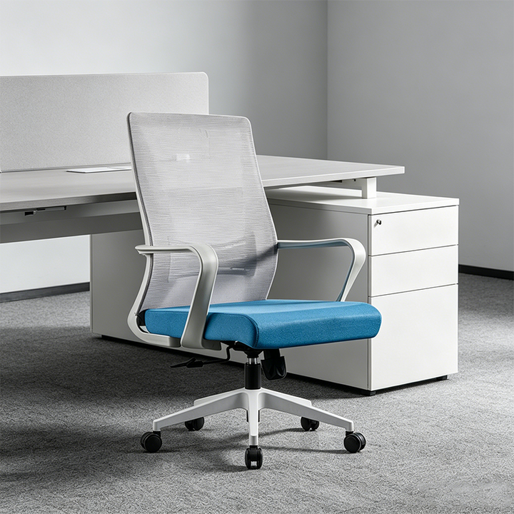 Modern Minimalist Ergonomic Desk Chair: Breathable Mesh & Lumbar Support - Height-Adjustable Office Chair For Home Office