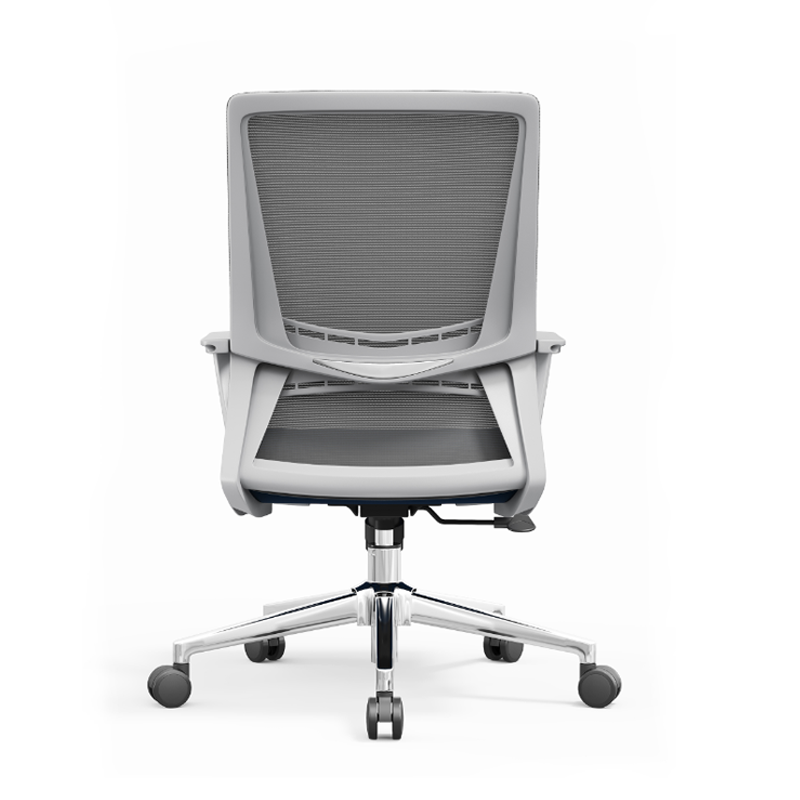 Moderner minimalistischer ergonomischer Bürostuhl mit mittelhoher Rückenlehne: atmungsaktives Mesh – höhenverstellbarer Schreibtischstuhl mit Rückenlehne und Armlehnen für das Homeoffice 