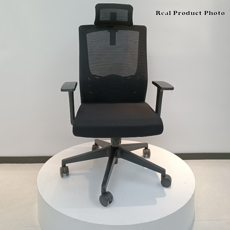 Moderner minimalistischer Bürostuhl mit hoher Rückenlehne: Atmungsaktives Mesh - Ergonomischer Schreibtischstuhl fürs Homeoffice 