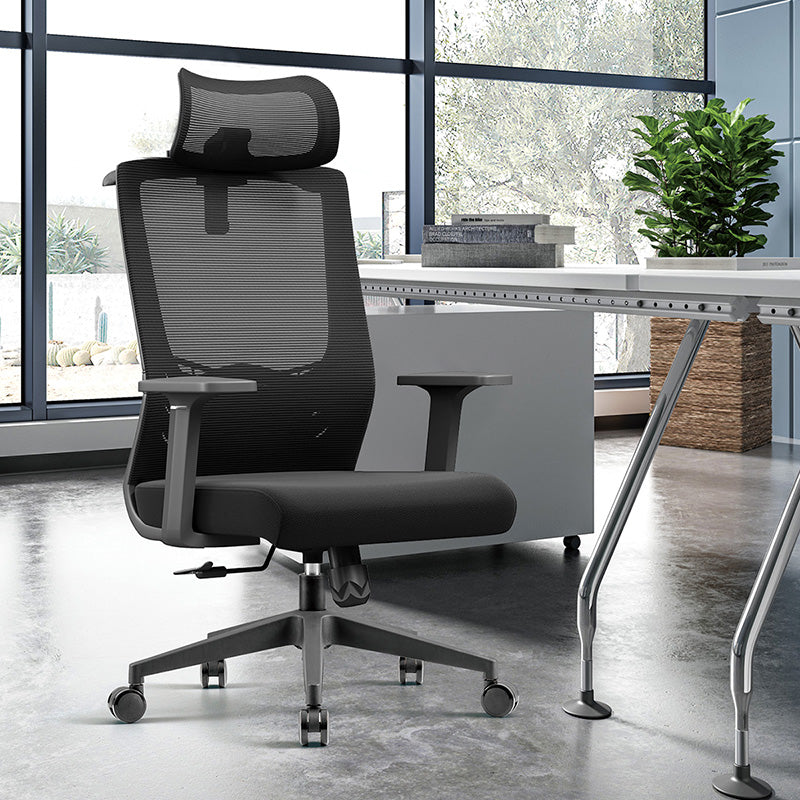 Moderner minimalistischer Bürostuhl mit hoher Rückenlehne: Atmungsaktives Mesh - Ergonomischer Schreibtischstuhl fürs Homeoffice 