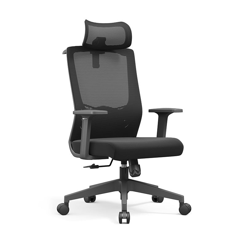 Moderner minimalistischer Bürostuhl mit hoher Rückenlehne: Atmungsaktives Mesh - Ergonomischer Schreibtischstuhl fürs Homeoffice 