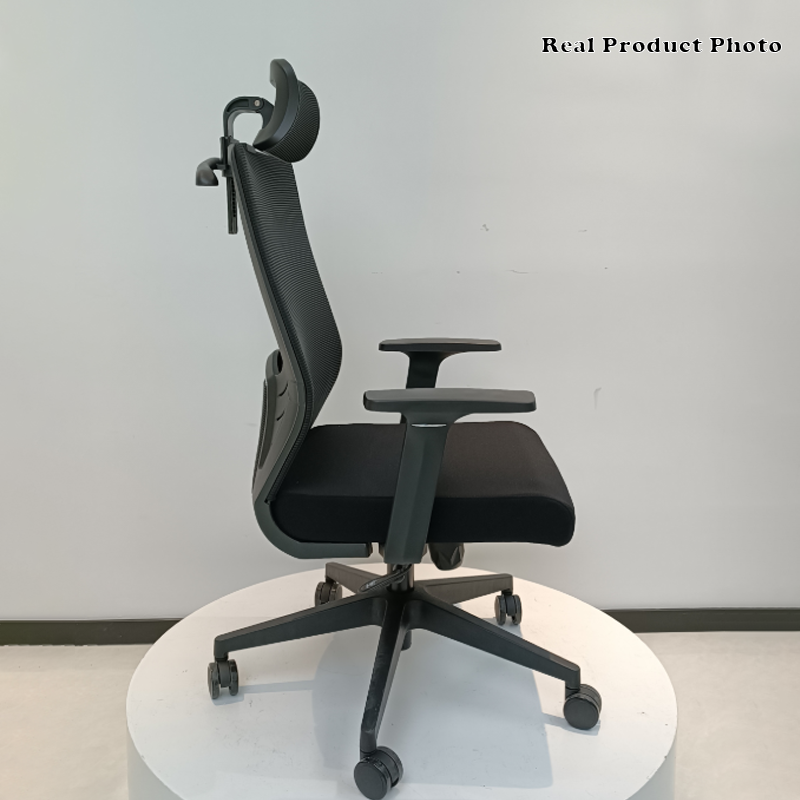 Moderner minimalistischer Bürostuhl mit hoher Rückenlehne: Atmungsaktives Mesh - Ergonomischer Schreibtischstuhl fürs Homeoffice 