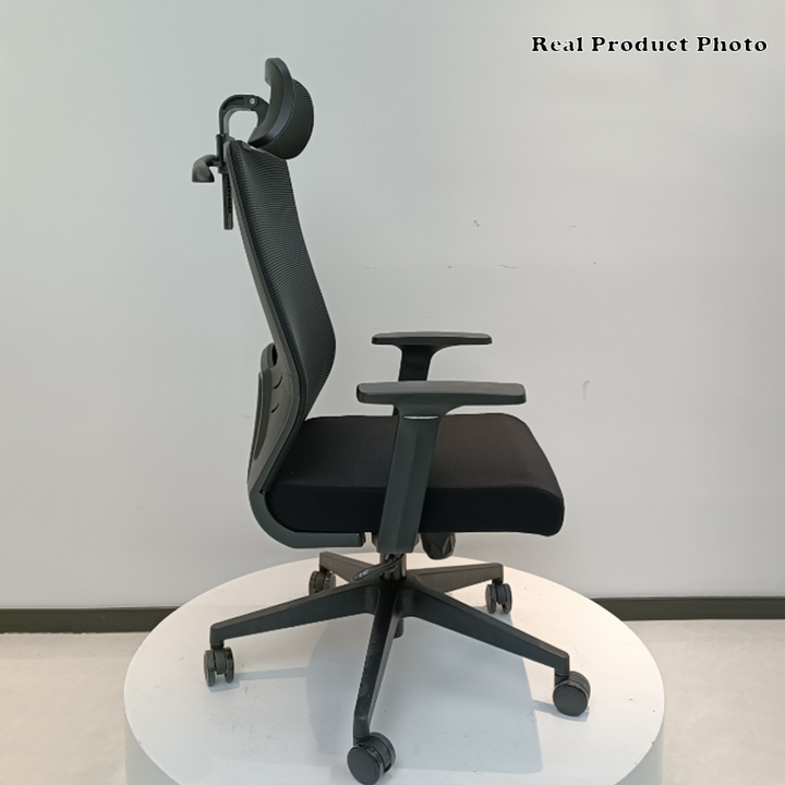Moderner minimalistischer Bürostuhl mit hoher Rückenlehne: Atmungsaktives Mesh - Ergonomischer Schreibtischstuhl fürs Homeoffice 