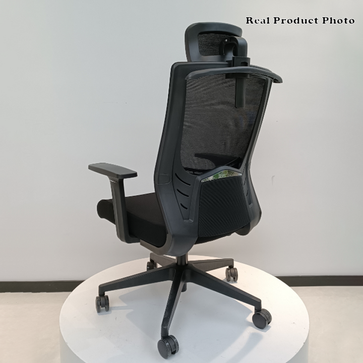 Moderner minimalistischer Bürostuhl mit hoher Rückenlehne: Atmungsaktives Mesh - Ergonomischer Schreibtischstuhl fürs Homeoffice 