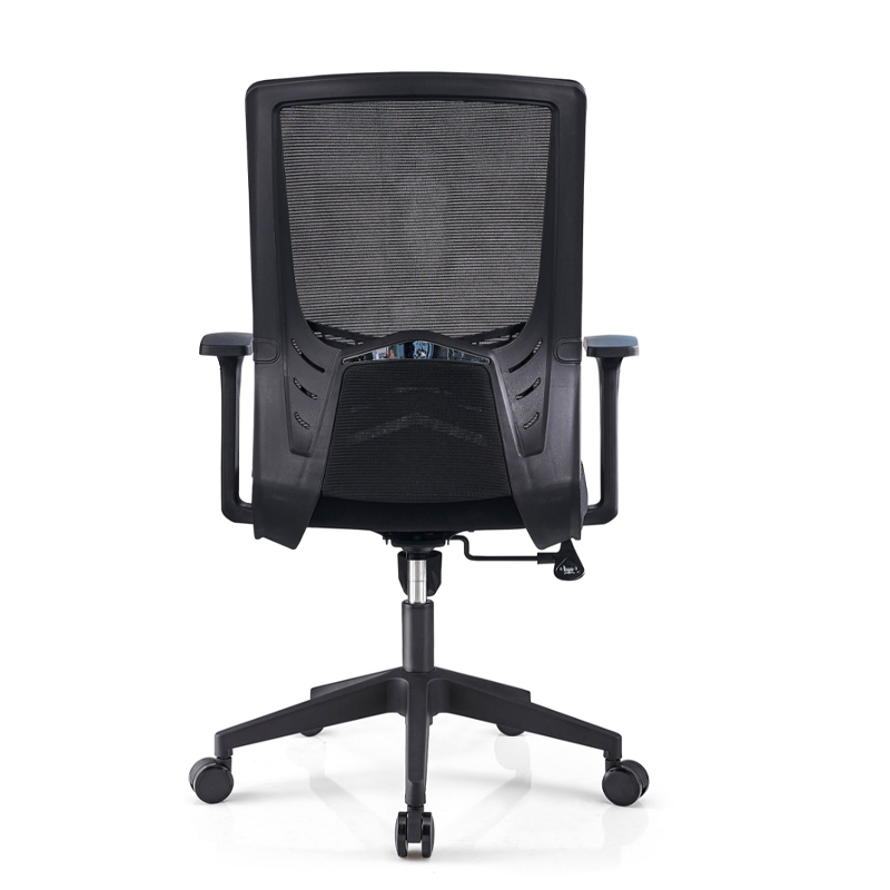Modern Minimalist Black Ergonomic Desk Chair: Breathable Mesh Design - Mid-Back Office Chair For Home Office