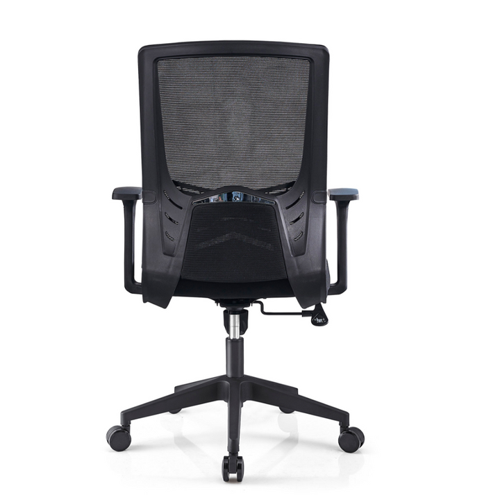 Modern Minimalist Black Ergonomic Desk Chair: Breathable Mesh Design - Mid-Back Office Chair For Home Office